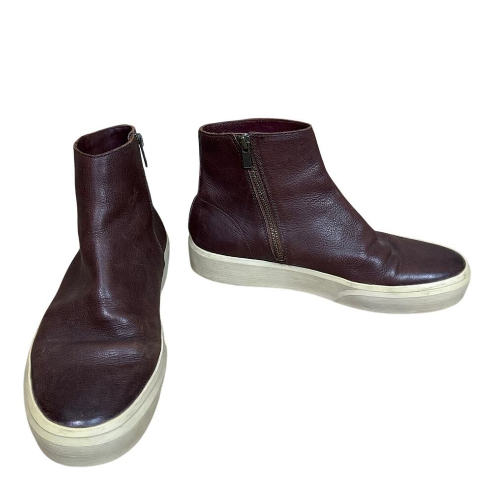 Frye Beacon Inside Zip Boots Brown Leather Size 9